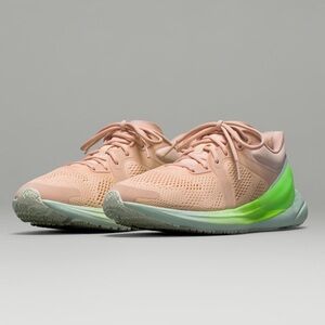Lululemon Blissfeel Running Shoe Butter Pink Scream Green Light Delicate Mint